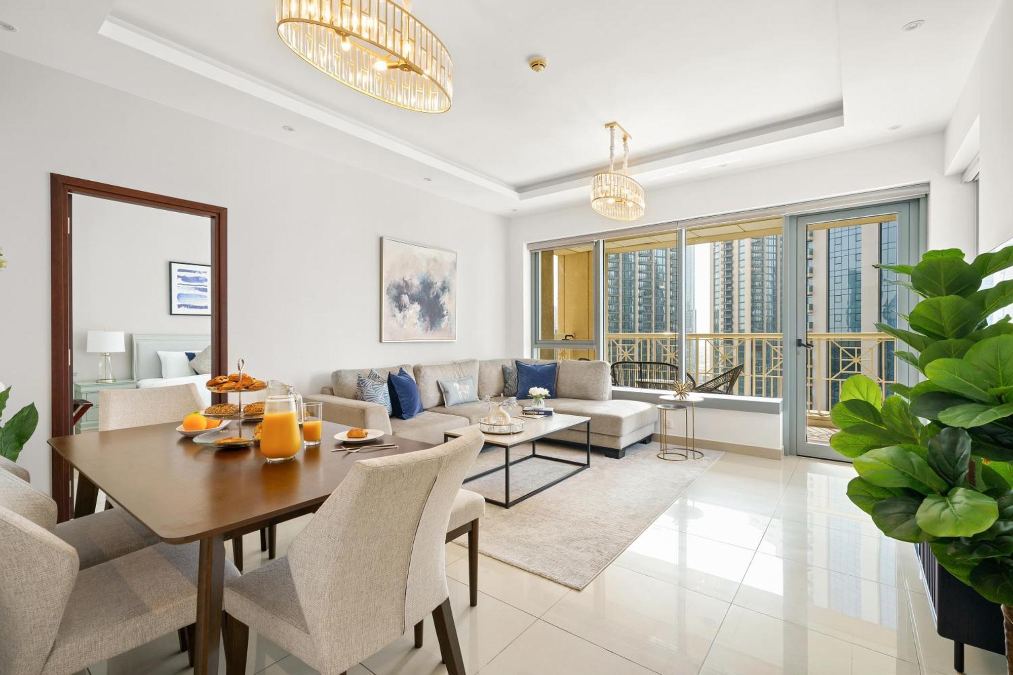 New! Luxury 3Bedroom With Spectacular Burj Views Downtown Дубай Экстерьер фото